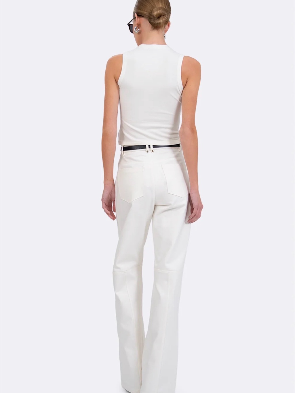 Parentezi Lara Denim Women’s Pants In White — image 2 of 8